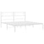 sengeramme med sengegavl 140x200 cm metal hvid