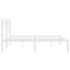 sengeramme med sengegavl 140x200 cm metal hvid