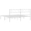 sengeramme med sengegavl 180x200 cm metal hvid