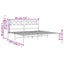 sengeramme med sengegavl 180x200 cm metal hvid