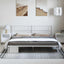 sengeramme med sengegavl 183x213 cm metal hvid