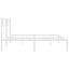 sengeramme med sengegavl 200x200 cm metal hvid