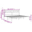 sengeramme med sengegavl 200x200 cm metal hvid