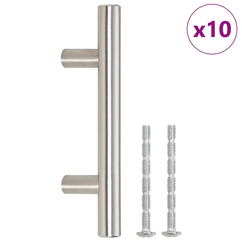 skabshåndtag 10 stk. 64 mm rustfrit stål sølvfarvet