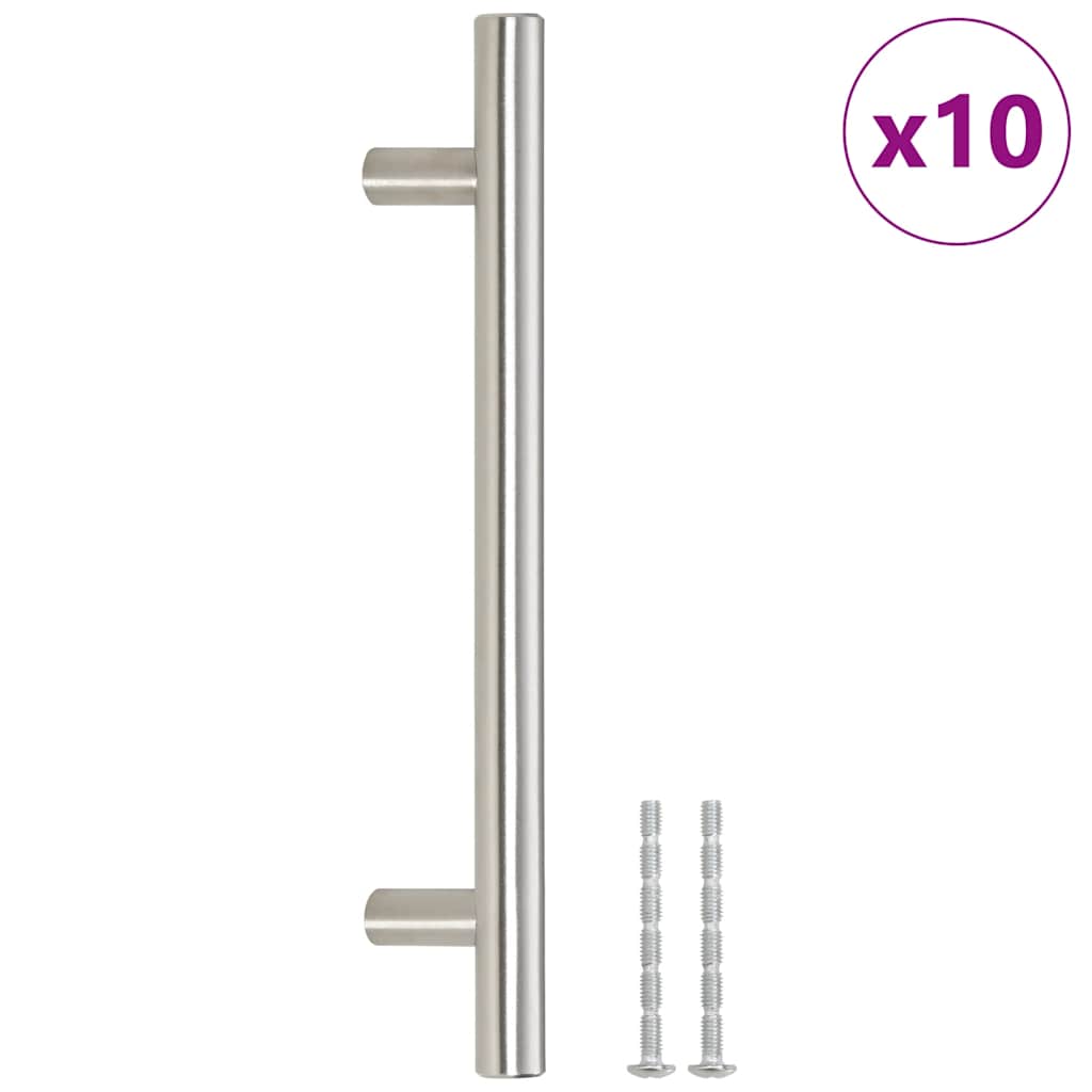 skabshåndtag 10 stk. 128 mm rustfrit stål sølvfarvet