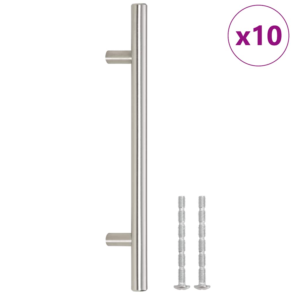 skabshåndtag 10 stk. 160 mm rustfrit stål sølvfarvet