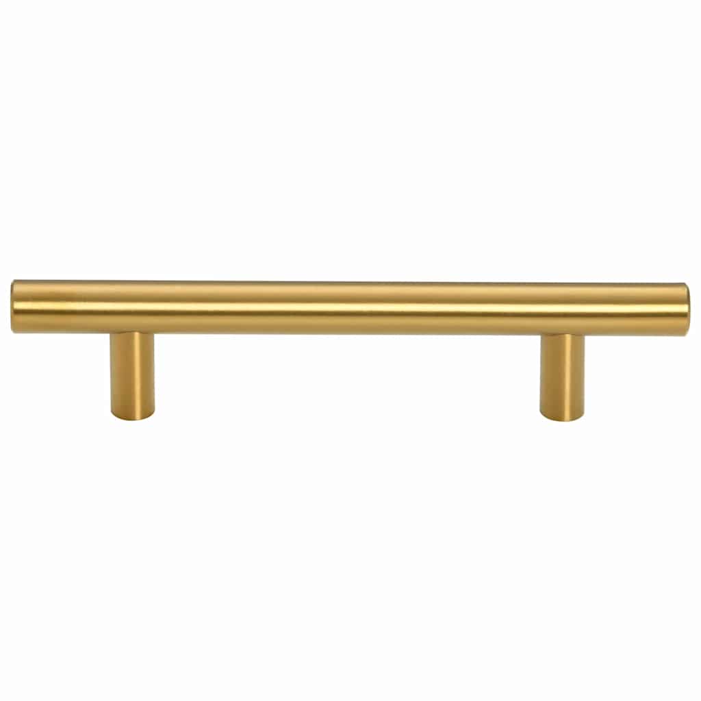skabshåndtag 10 stk. 96 mm rustfrit stål guldfarvet