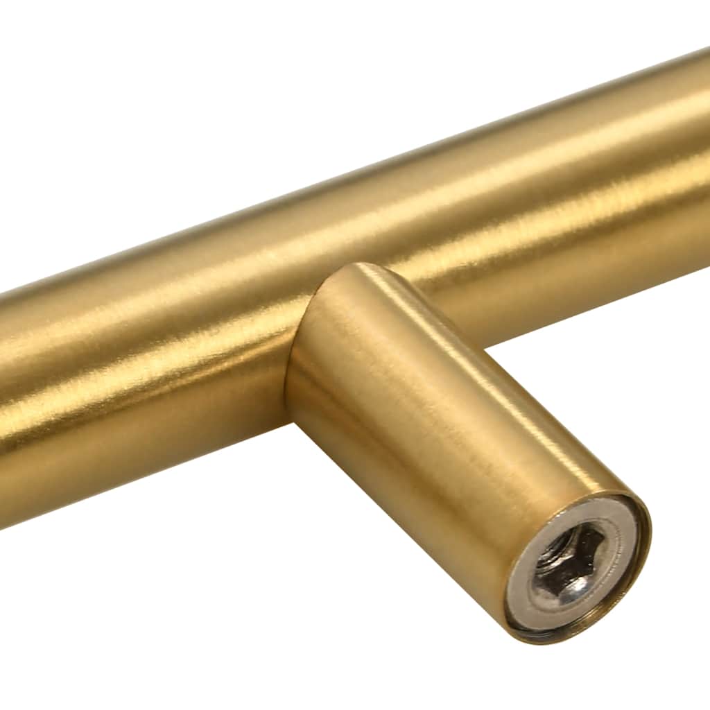 skabshåndtag 10 stk. 96 mm rustfrit stål guldfarvet