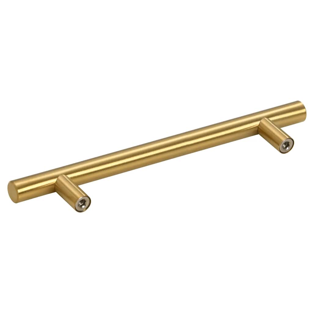 skabshåndtag 10 stk. 128 mm rustfrit stål guldfarvet