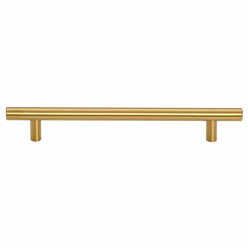 skabshåndtag 10 stk. 160 mm rustfrit stål guldfarvet