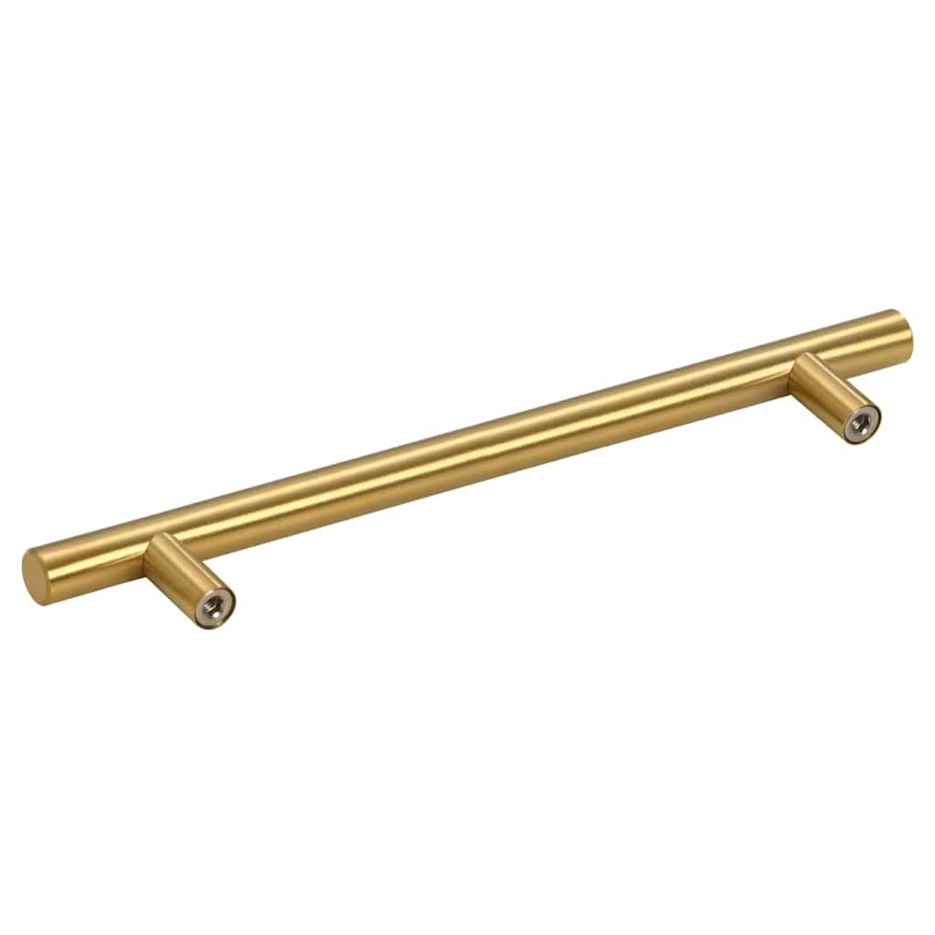 skabshåndtag 10 stk. 160 mm rustfrit stål guldfarvet