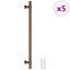skabshåndtag 5 stk. 480 mm rustfrit stål bronzefarvet