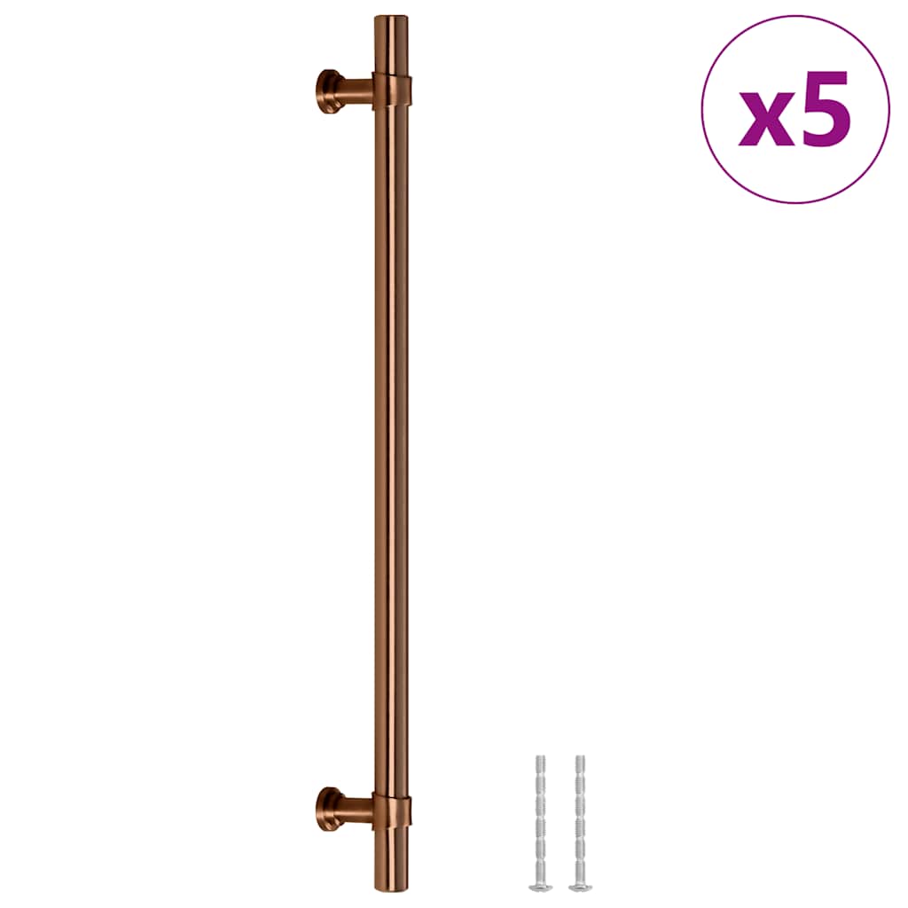 skabshåndtag 5 stk. 480 mm rustfrit stål bronzefarvet