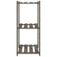 opbevaringsreol 3 hylder 60x38x90 cm massivt fyrretræ grå