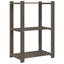 opbevaringsreol 3 hylder 60x38x90 cm massivt fyrretræ grå