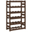 vinreol til 30 flasker massivt fyrretræ brun