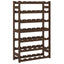 vinreol til 42 flasker massivt fyrretræ brun