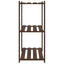 opbevaringsreol 3 hylder 80x38x90 cm massivt fyrretræ brun
