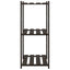 opbevaringsreol 3 hylder 60x38x90 cm massivt fyrretræ sort