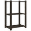 opbevaringsreol 3 hylder 60x38x90 cm massivt fyrretræ sort