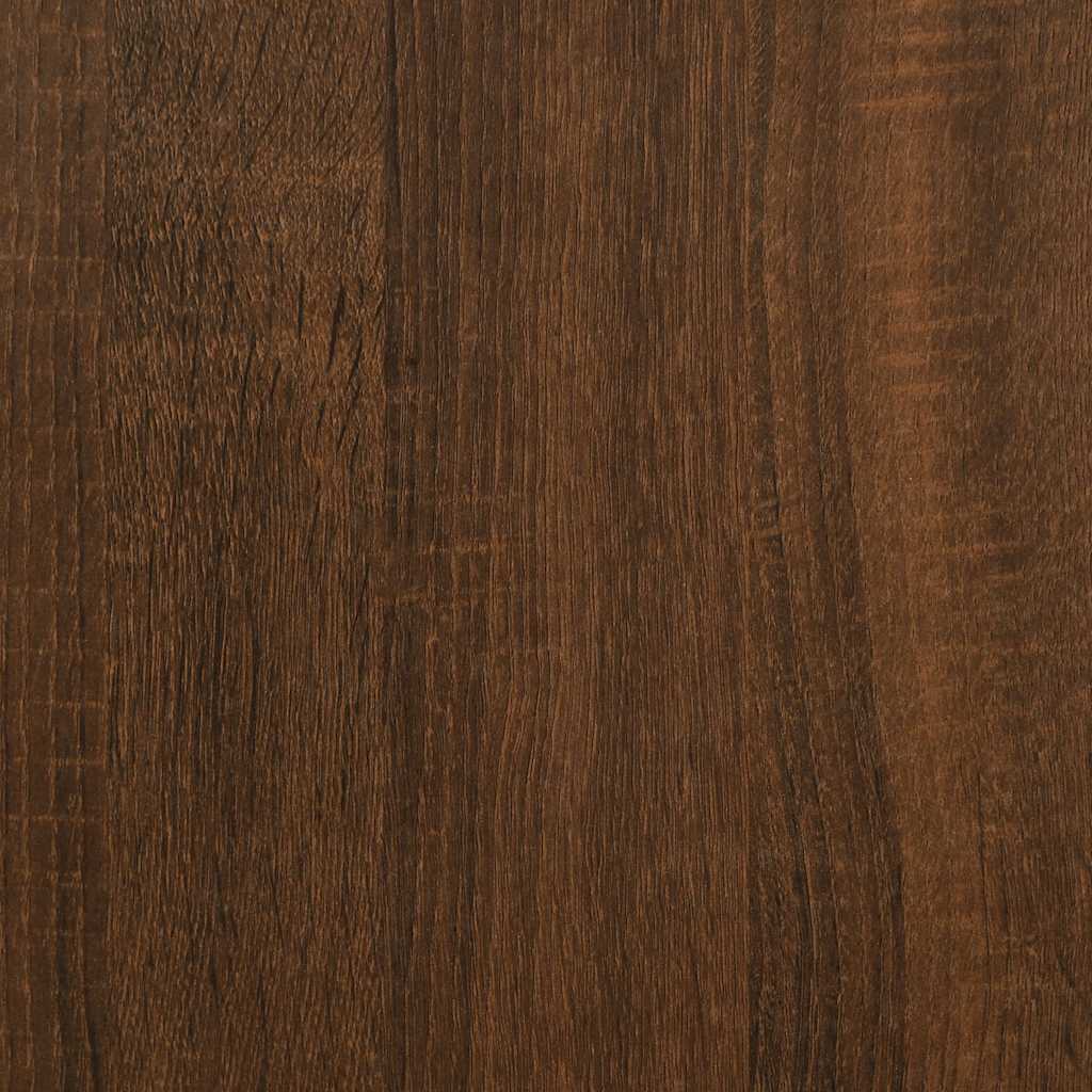 skrivebord 149x149x75 cm konstrueret træ brun egetræsfarve