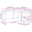 skrivebord 139x139x75 cm konstrueret træ sonoma-eg