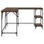 skrivebord 139x139x75 cm konstrueret træ brun egetræsfarve