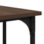skrivebord 139x139x75 cm konstrueret træ brun egetræsfarve