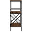bogreol med 3 hylder 59x35x90,5 cm konstrueret træ brun eg