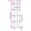 bogreol 5 hylder 40x30x154 cm konstrueret træ brunt eg