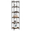 bogreol 6 hylder 40x30x188 cm konstrueret træ brunt eg