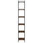 bogreol 6 hylder 40x30x188 cm konstrueret træ brunt eg