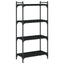 bogreol med 4 hylder 60x30x120 cm konstrueret træ sort