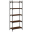 bogreol 5 hylder 60x30x154 cm konstrueret træ brunt eg