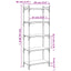 bogreol 5 hylder 60x30x154 cm konstrueret træ brunt eg