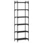 bogreol med 6 hylder 60x30x188 cm konstrueret træ sort