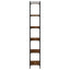 bogreol 6 hylder 60x30x188 cm konstrueret træ brunt eg