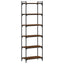 bogreol 6 hylder 60x30x188 cm konstrueret træ brunt eg