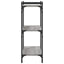 bogreol 3 hylder 80x30x86 cm konstrueret træ grå sonoma-eg