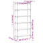 bogreol 6 hylder 80x30x188 cm konstrueret træ sonoma-eg