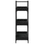 bogreol med 3 hylder 100x33x108,5 cm konstrueret træ sort