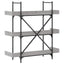 bogreol 3 hylder 100x33x108,5 cm konstrueret træ grå sonoma-eg
