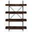 bogreol med 4 hylder 100x33x145,5 cm konstrueret træ røget eg