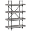 bogreol 100x33x145,5 cm 4 hylder konstrueret træ grå sonoma-eg