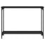 konsolbord 101x30,5x75 cm konstrueret træ sort