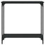 konsolbord 75x30,5x75 cm konstrueret træ sort