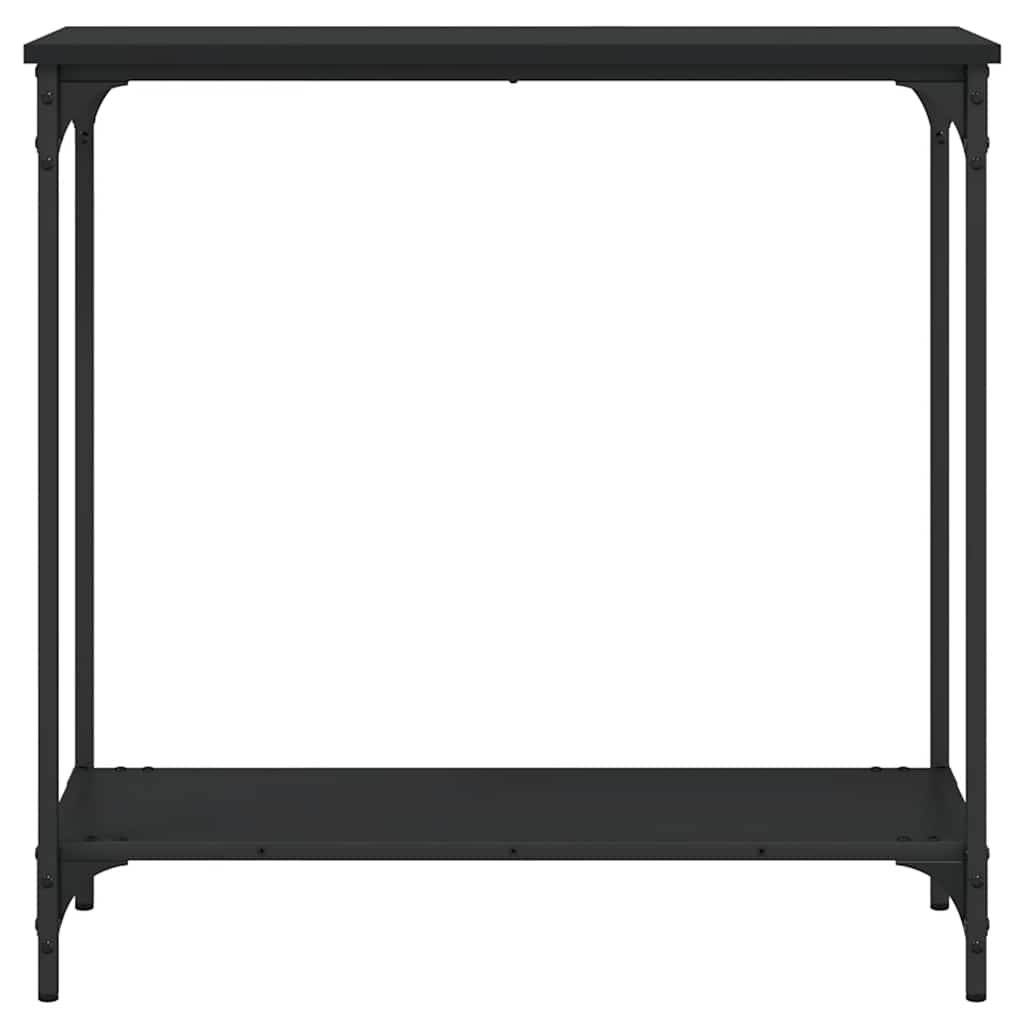 konsolbord 75x30,5x75 cm konstrueret træ sort