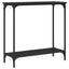 konsolbord 75x30,5x75 cm konstrueret træ sort
