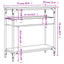 konsolbord med hylde 75x29x75 cm konstrueret træ sort