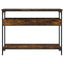 konsolbord med hylde 100x29x75 cm konstrueret træ røget eg